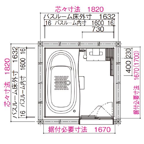 Panasonic（パナソニック） システムバス オフローラ 1616サイズ 1600