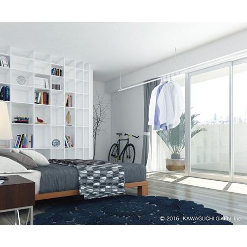 室内物干し [QL-15-W] 川口技研 ホスクリーン 室内用物干竿 長さ:950-1540mm 優良配送 |  | 02