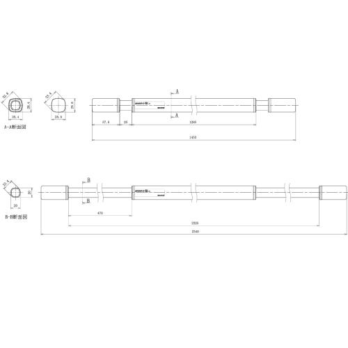 室内物干し ホスクリーン 室内用物干竿セット [QL-23-W+SPC-W
