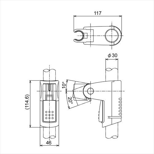 スライドシャワーフック [R291-X] リラインス RELIANCE le bain |  | 01