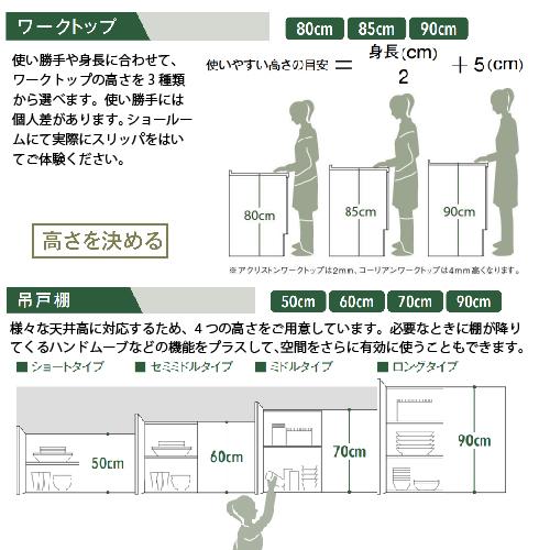クリナップ システムキッチン ラクエラ W2400 間口240cm 開き扉 シンシア L型コンロ側165cm TUシンク 奥行65cm メーカー直送 納期約2週間