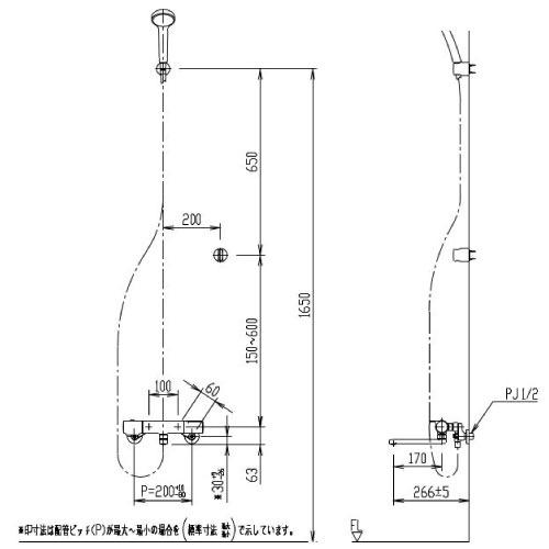 浴室用水栓 サーモスタット付シャワーバス水栓 リクシル LIXIL 浴室用水栓 サーモスタット付シャワーバス水栓 リクシル LIXIL
