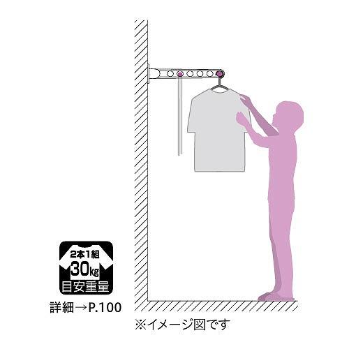 窓壁用物干 ホスクリーン RK-65型 長さ650mm 2本組セット ダークブロンズ [RK-65-DB] 木下地・鉄骨取付パーツ付属 4段階角度調節タイプ 室外物干し 川口技研 |  | 02