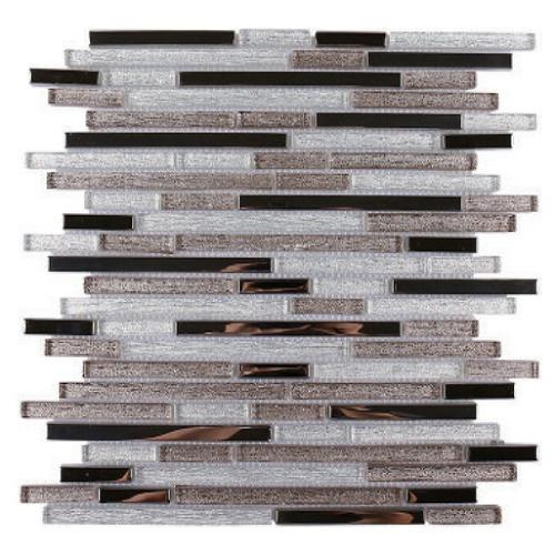 フロアタイル 床タイル 玄関ポーチ 玄関タイル タイル ガラスタイル メタル [RSBL101] 300角 11枚入 マヤリカ メーカー直送 | 