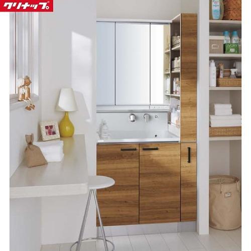 クリナップ 洗面化粧台 S(エス) 間口750+150 cleanup 3面鏡 ブラウン