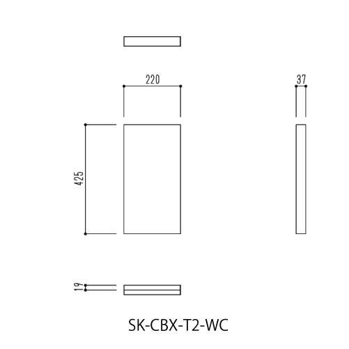 宅配ボックス ダイヤル錠式・防滴型 スリムタイプ天板 W220  [SK-CBX-T2-WC]  神栄ホームクリエイト 新協和 メーカー直送 | 