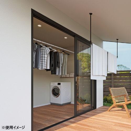 ホスクリーン 軒天用物干 SPU型 ステンカラー [SPU-6518-ST] 高さ寸法650mm 屋外物干し ものほし 川口技研 メーカー直送の画像