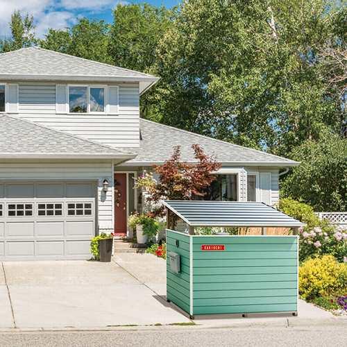 屋根付き門柱 かもん門柱 ソレヤネ -SOREYANE- [SRY-SET-R-YRE-YGR] 右向き 屋根：レンガ壁：グリーン 美濃クラフトメーカー直送 |  | 03