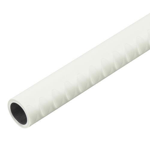 屋内用手すり BAUHAUS 32アルミ樹脂巻手すり棒 ディンプル付 2m マツ六 [ST-2] φ32×2000mm ホワイト 4トン配送 車上渡し 法人様事務所入限定 メーカー直送 | 