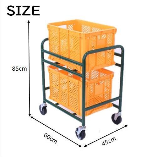 ボールキャリーライト2段 キャリーワゴン 野球ボールカート [STELLAR5] コンテナキャリー グラウンド用品 ステラ金属株式会社  メーカー直送 |  | 01