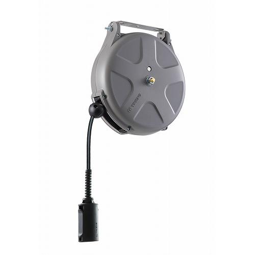 エアーホースリール 内径6.5mm×10m [SVS-210A] グレー エアブロー用 自動巻取り 耐候カバー・ホース 耐サビ 屋外仕様 三協リール TRIENS | ブランド登録なし