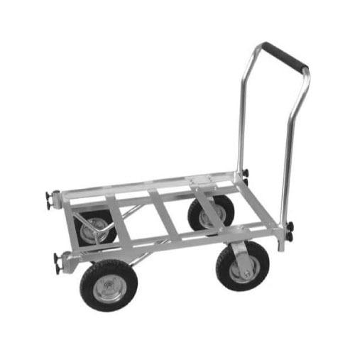 シンセイ アルミハウスカー 2ケ積自在 TC4519AL-2 園芸運搬車 自在アルミハウスカー 2個積み [TC4519AL-2] ノーパンク