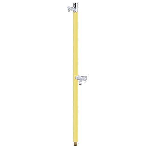 水栓柱 ジラーレW不凍コマタイプ(補助蛇口付) レモンイエロー [TK3-FKWLY] φ34×H1070mm エクステリア ガーデン用品 オンリーワンクラブ | 