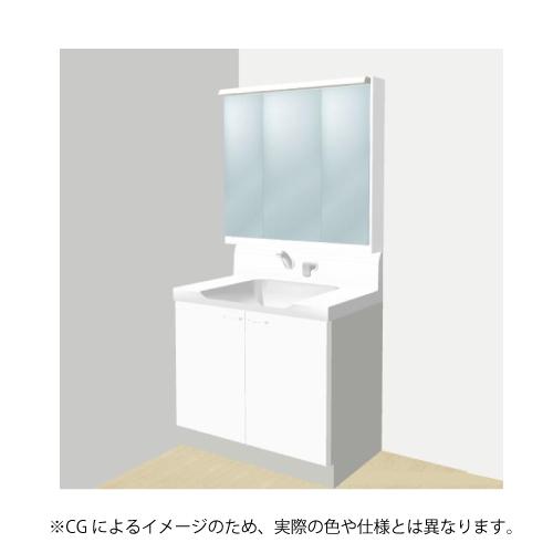 洗面化粧台 EJ トクラス TOCLAS [MBU0903MB+YEAE090AA□CEWW1] 間口900mm 3面鏡 開き扉 薄型照明付 扉カラー：ホワイト 変更・キャンセル不可 メーカー直送 |  | 01