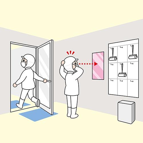 安全ミラー ワーレン 室内設置専用 [V45] ミラー 安全用品 防犯ミラー 衝突防止 コミー Komy 受注生産品メーカー直送の画像
