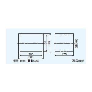 浴室用換気扇用 専用木枠 三菱 MITSUBISHI [W-121] 用途別換気扇用システム部材 | 三菱 | 01