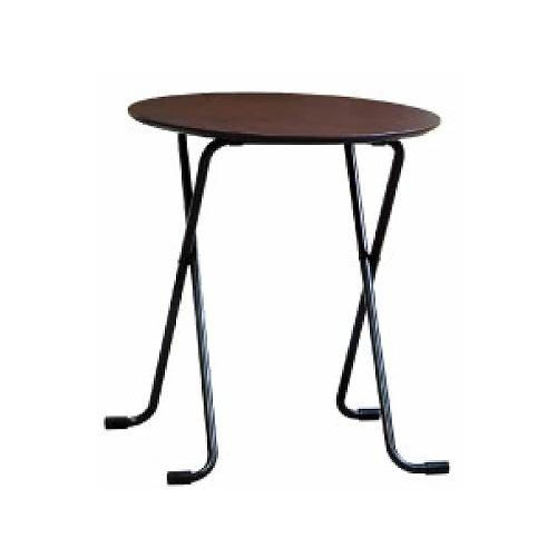 テーブル 丸  ダークブラウン/ブラック [W-63TD] 机 ルネセイコウ メーカー直送 | 
