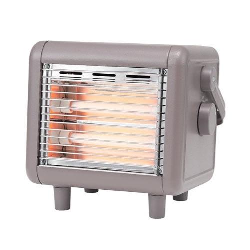 電気ストーブ 小型 200W/400W 2段階切り替え 低消費電力 [YKT-D400E(H