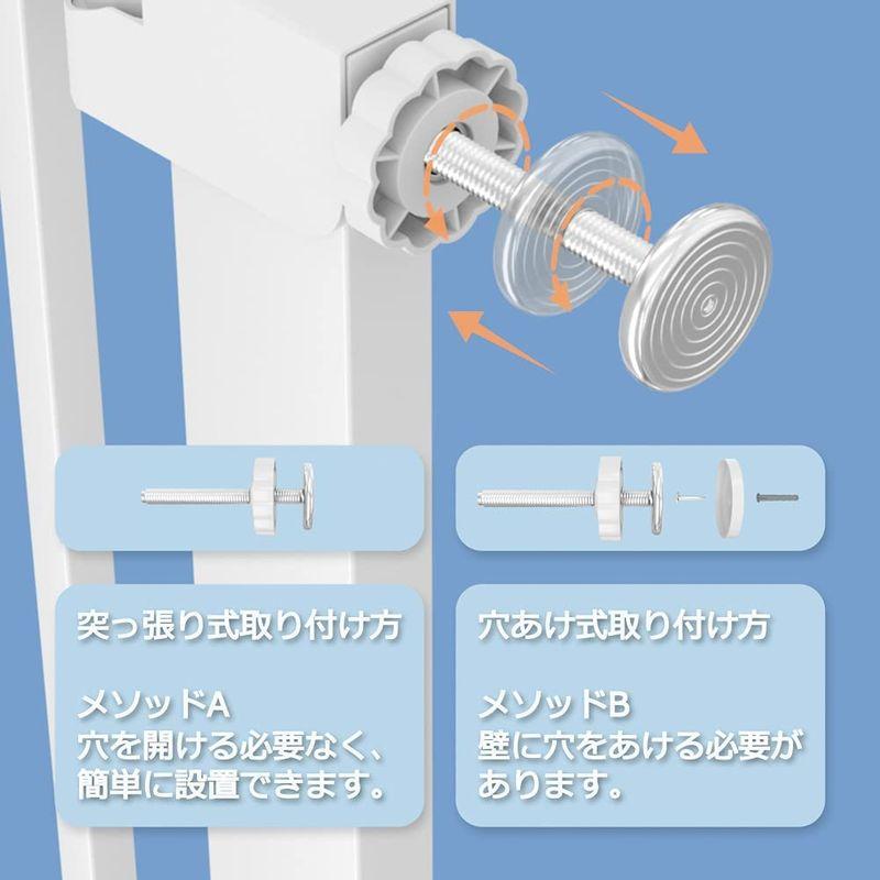 Mornyray ベビーゲート ベビーフェンス 突っ張り式 オートクローズ機能 ペットゲート セーフティー 安全ゲート 扉開閉式 ペット柵 ベビーゲート ベビーフェンス 突っ張り式 オートクローズ機能 ペットゲート セーフティー 安全ゲート 扉開閉式 ペット柵