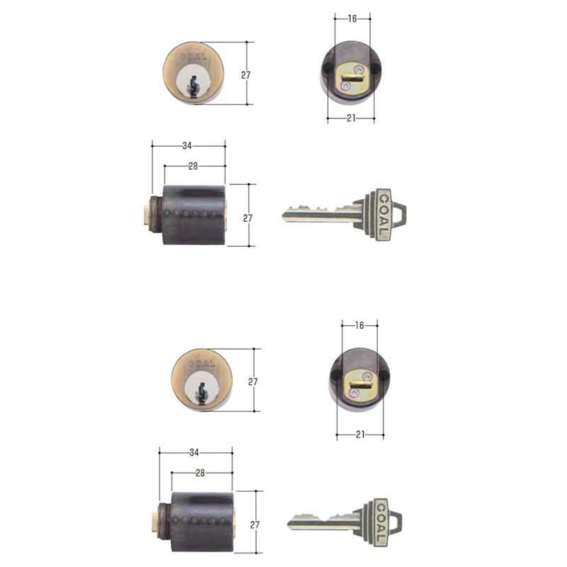 GOAL セキスイ GOAL AS・LX + GGP ピンシリンダー 上下鍵違い 異番 GCY