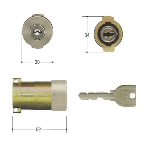 美和ロック - MIWA() U9円筒 PA手あい PG701-HS ペンキ塗りしろがね色 TMCY-484 PA・PG キッチン、日用品、文具-防災、防犯、セーフティ-錠、ロック、かぎ