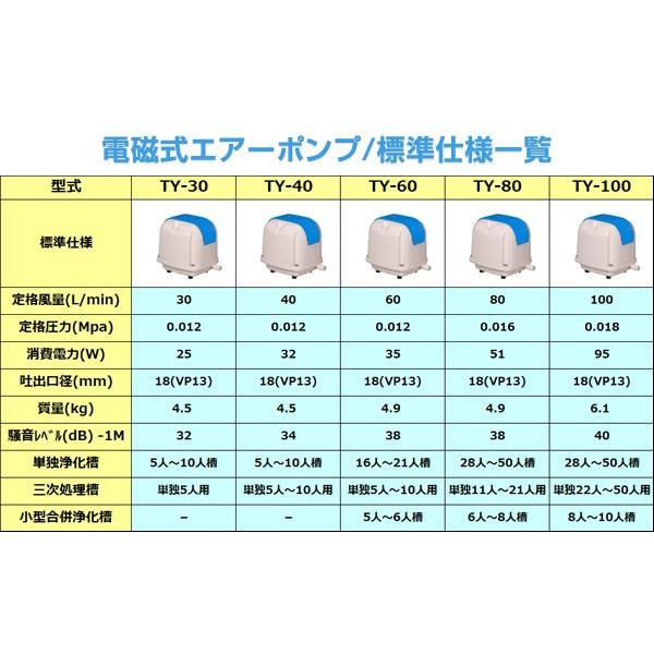 使用浅　動作品　電磁式エアーポンプ 定格風量100(L/min) TY-100 寺田ポンプ 電磁式エアーポンプ 定格風量100(L/min) TY-100 電動エアー