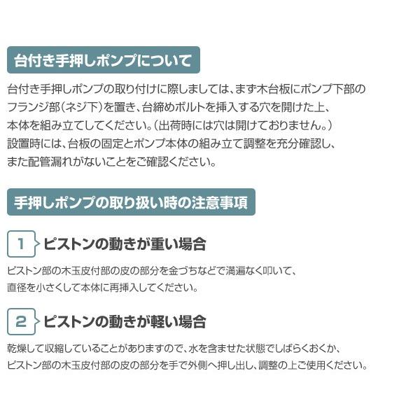 寺田ポンプ - 掘り井戸用 手押し揚水機 台付き添い人印字機 35粍用 掘り井戸用 打ち込み式 打込み式 打込式 掘り井戸揚水機 人力揚水機