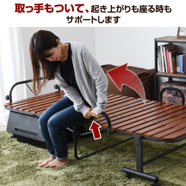 軽量樹脂折りたたみすのこベッド ＜シングル＞【布団が干せる】 山善 折りたたみベッド シングル 簡易ベッド 折りたたみ 布団も