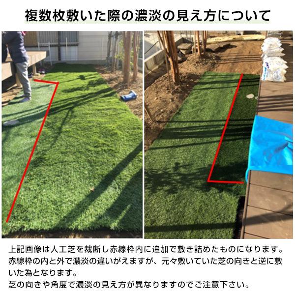 山善（YAMAZEN） 人工芝 防草シート付き 1m×2m U字固定ピン6本入り