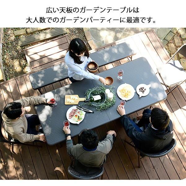 山善（YAMAZEN） ガーデンファニチャー ガーデンテーブル ガーデニング