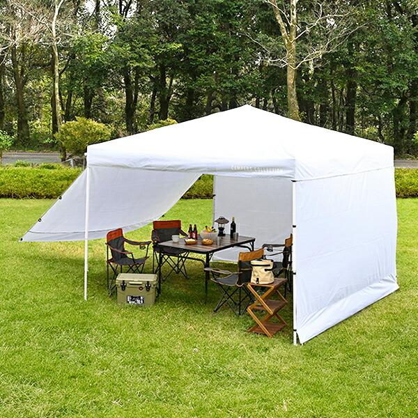 山善（YAMAZEN） サイドシート3枚付き ワンタッチタープテント 3m×3m