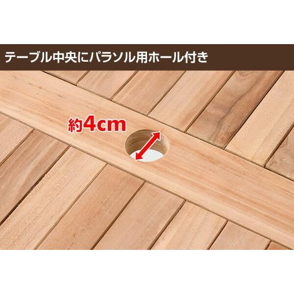 ガーデニングテーブル 屋外 庭 山善 ガーデンファニチャー 木製 折りたたみ チーク材 おしゃれ 幅60cm IOT-60 【ングチェアアウトドア】