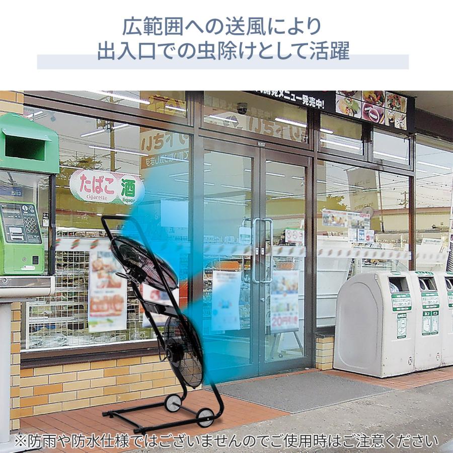 工場扇 工業扇風機 45cm羽根 ツインファン TF-45Q 開放式モーター 2台 