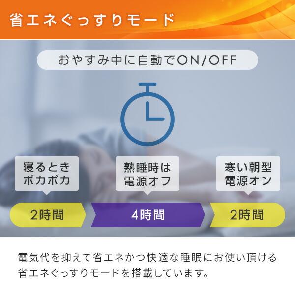 電気毛布 敷き毛布 電気掛敷毛布 省エネぐっすりモード タイマー 付き