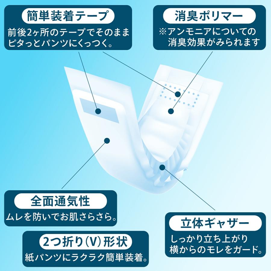 アクティ 紙パンツ用 尿とりパッド 簡単Vパッド 総吸収量 約450cc 30枚