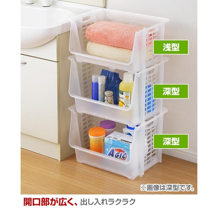 SANKA 収納ケース 収納ボックス ナチュラ ストックス/浅型 4個セット