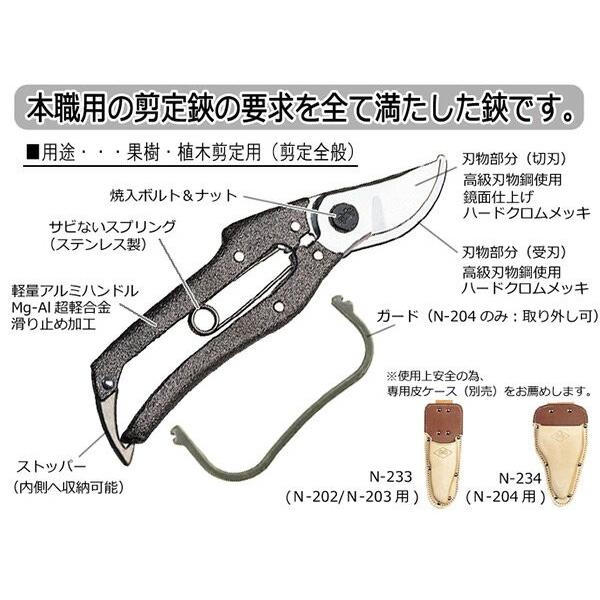 ニシガキ工業 剪定鋏 プロ200 180mm N-202 園芸道具 鋏 剪定鋏