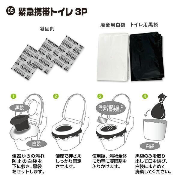 リュック＆キャリー型 防災バッグ30 防災グッズ 30点セット YKB-30R オレンジ 防災セット 避難セット 避難リュック 避難袋 防災グッズ 地震 災害｜e-kurashi｜09