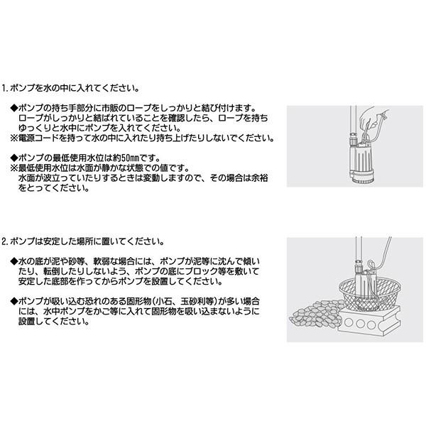 ナカトミ 水中ポンプ 汚水用 50/60Hz兼用 口径32mm SPS-100T 電動 汚水