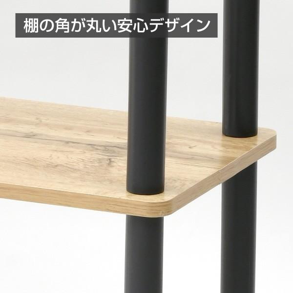 山善（YAMAZEN） ラック 棚 木製 3段 収納ラック 幅68 奥行30cm スリム