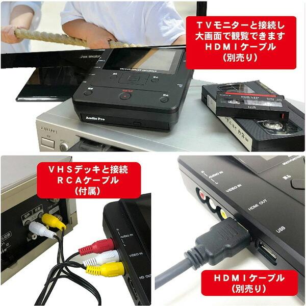 メディア レコーダー 録画・録音かんたん録右ェ門 ダビング USB SDカード DMR-0720 ブラック レコードプレーヤー CD カセットテープ ダビング AM FM ラジオ SD｜e-kurashi｜05