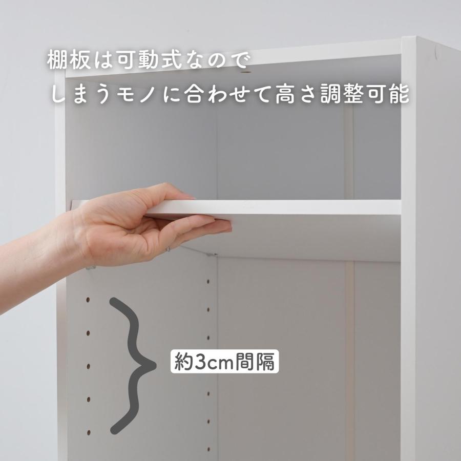 山善（YAMAZEN） 棚が動かせる カラーボックス スリム 2段 幅25 奥行き