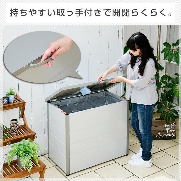 山善　ゴミストッカー　作業台　ダストボックス　引越　新生活　引き出しつき　ゴミ箱 楽天市場】ゴミ箱 屋外 大容量 大型 分別 カラスよけ DB-125N