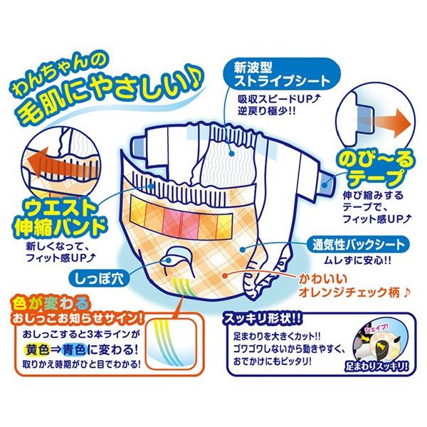 ピーワン (P.one) マナーおむつ のび〜るテープ付き ジャンボパック SS 64枚×2(128枚) 犬用オムツ 紙おむつ おむつ オムツ ペット用 男の子 女の子 オス メス | 第一衛材 | 02