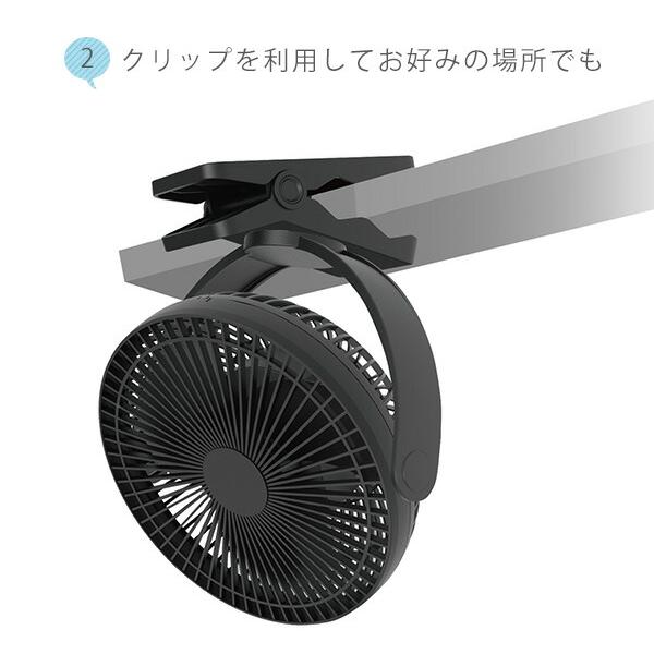 TOPLAND（トップランド） 扇風機 どこでもFANTASTIC 2WAYクリップ 卓上