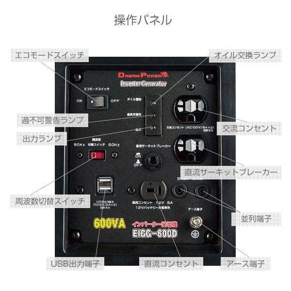 ナカトミ 発電機 インバーター カセットボンベ式 小型 家庭用 600VA
