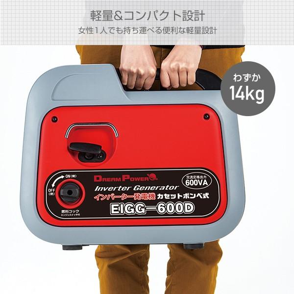 ナカトミ 発電機 インバーター カセットボンベ式 小型 家庭用