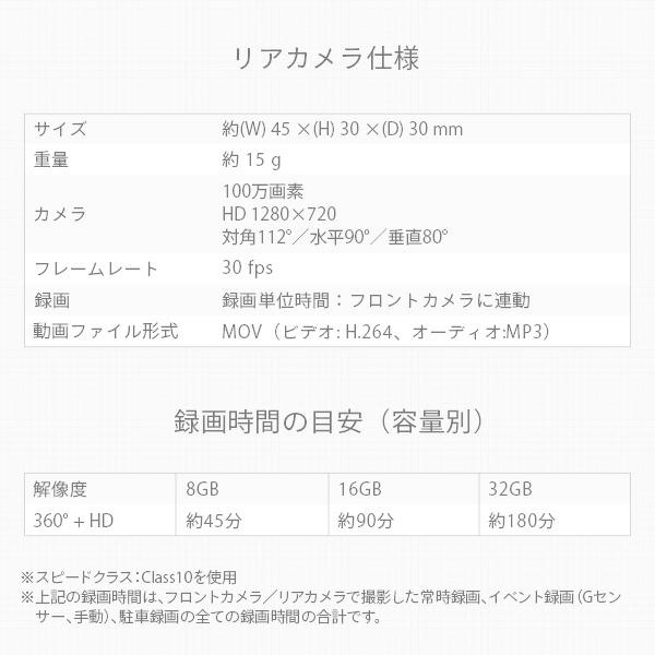 エンプレイス ドライブレコーダー ドラレコNDR-RC360 ブラック 500万