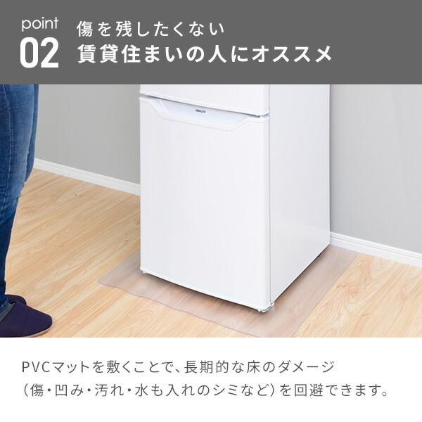 山善 冷蔵庫マット 透明 65×70 対応冷蔵庫目安500Lまで CFM-6570