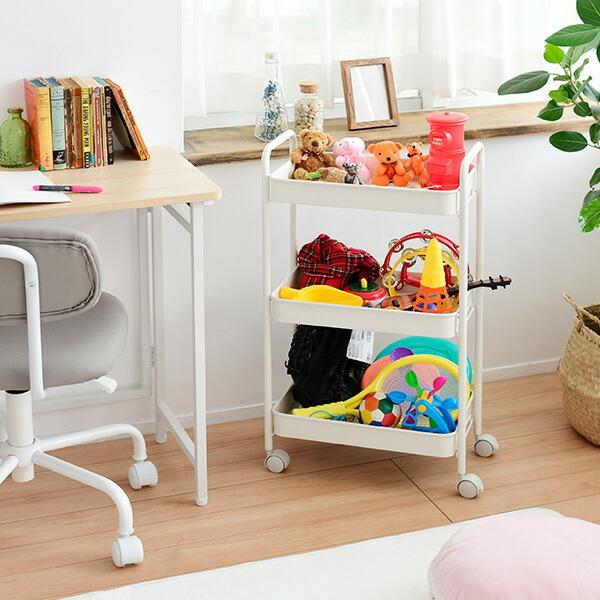 山善 ワゴン キッチンワゴン 幅26 奥行43.5 高さ74.5 cm